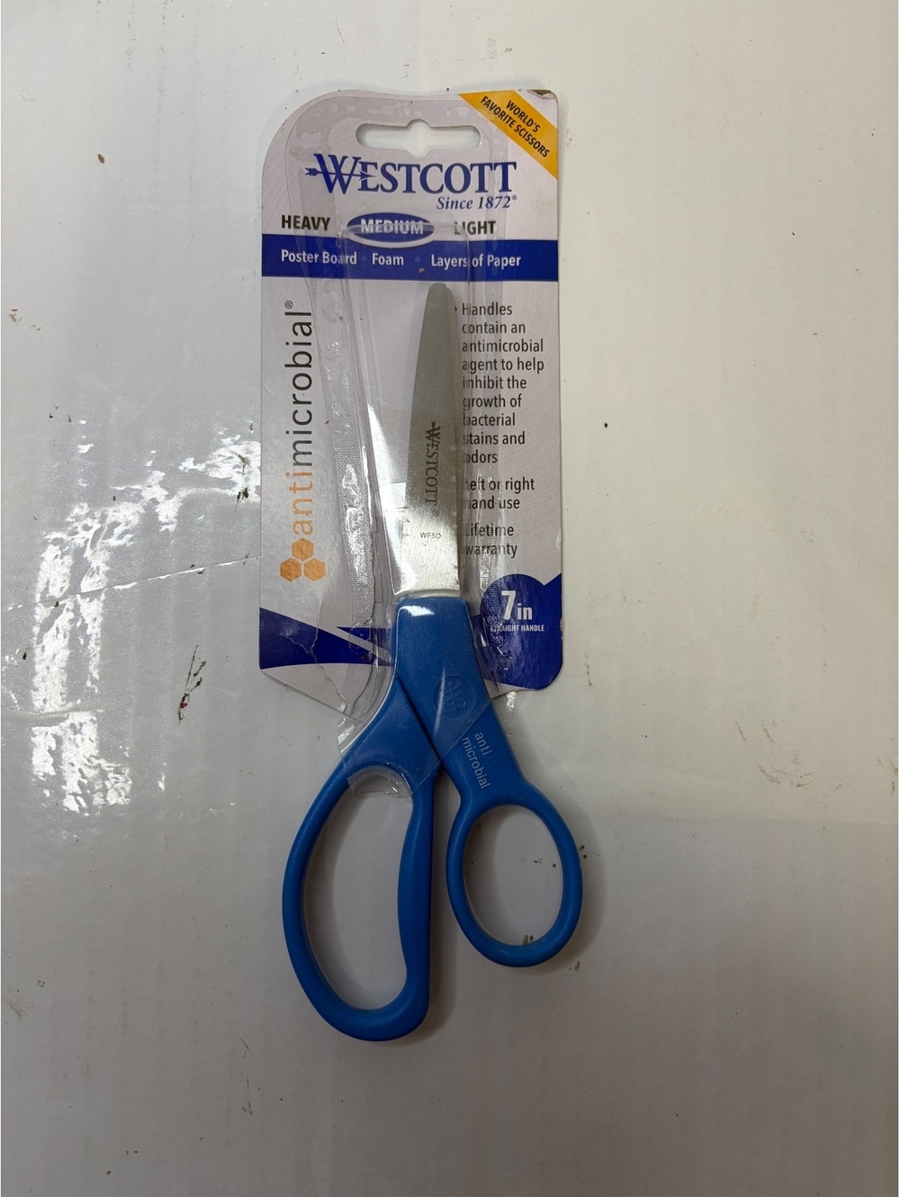 Westcott 7-inch Antimicrobial Scissors with Blue Handle